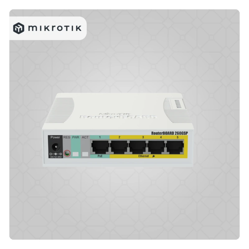 Оптический коммутатор MikroTik CSS106-1G-4P-1S