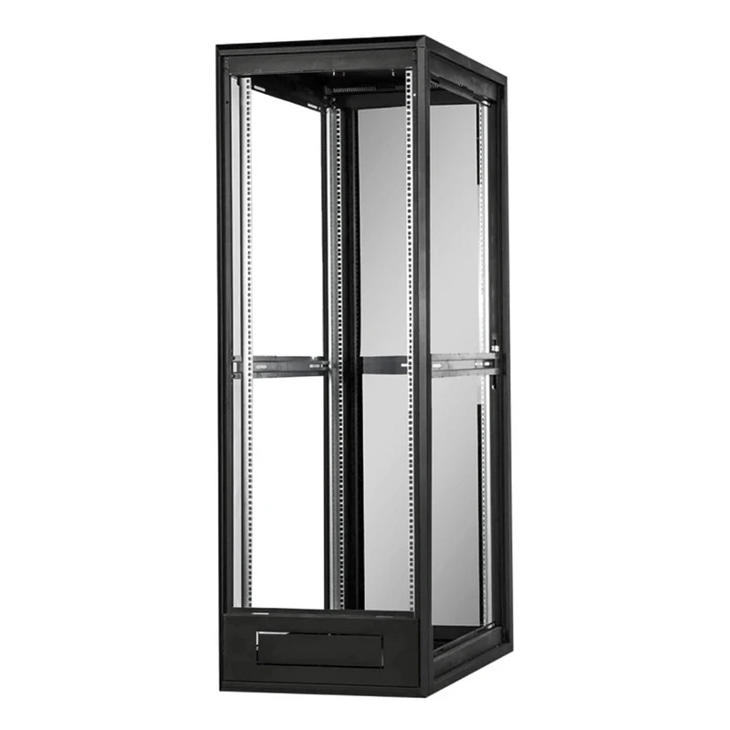 Pixietech 42U dikili tip kabinet, 1500 kg'a kadar güçlendirilmiş yapı, 800*1000*2000 mm, delikli kapak