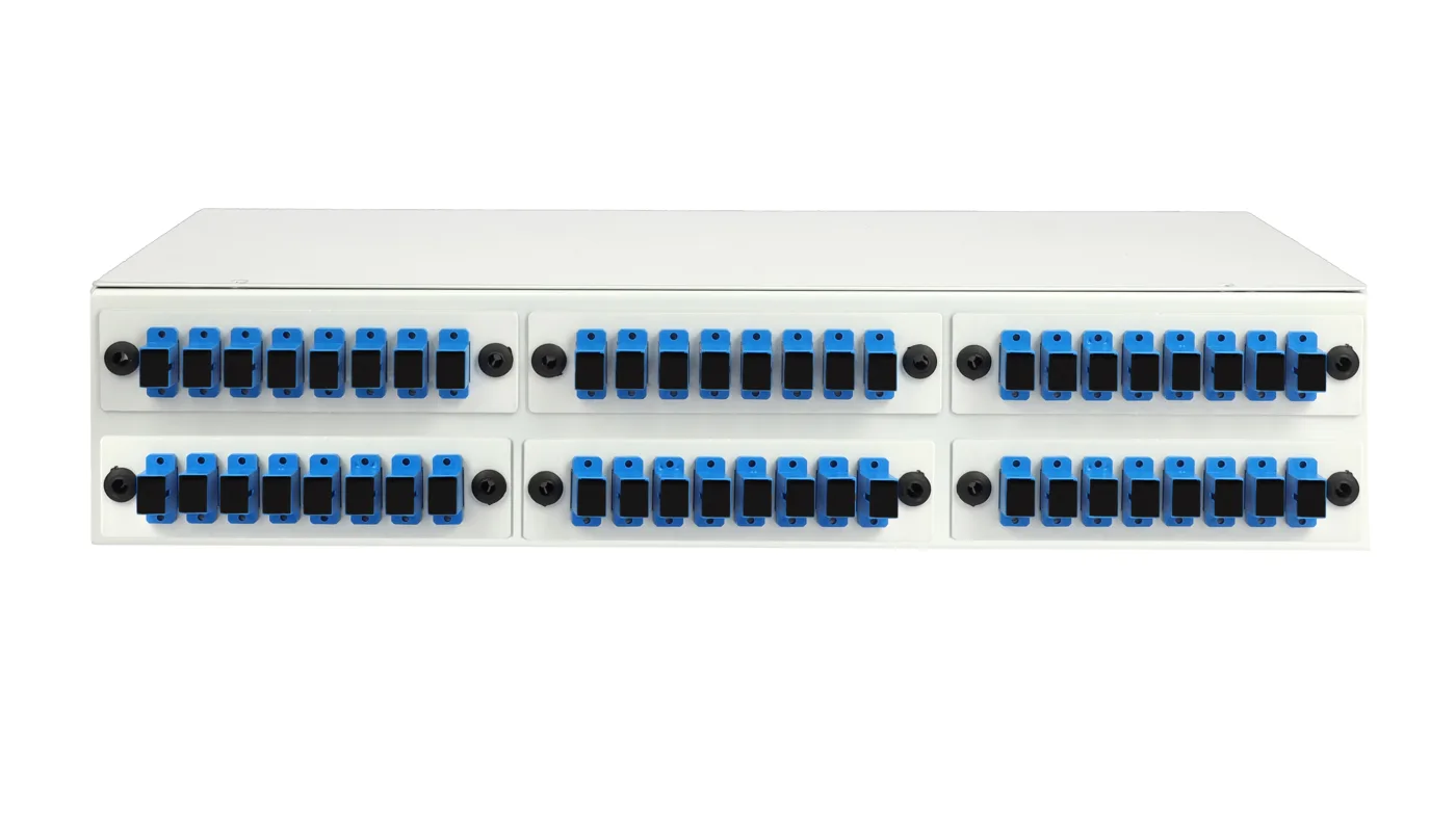 Pixietech 19" optical patch panel (ODF), fully equipped for 48 SC ports (kit with adapters and cords) — фото 2