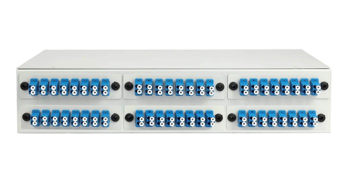 Pixietech 19" optical patch panel (ODF), fully equipped for 48 SC ports (kit with adapters and cords) — фото 6