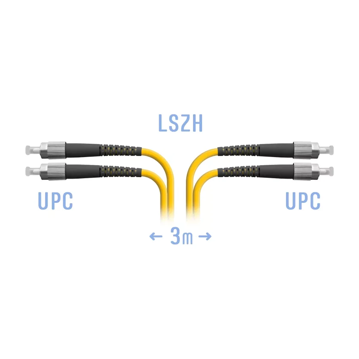 Патчкорд оптический FC/UPC SM Duplex, 3 м