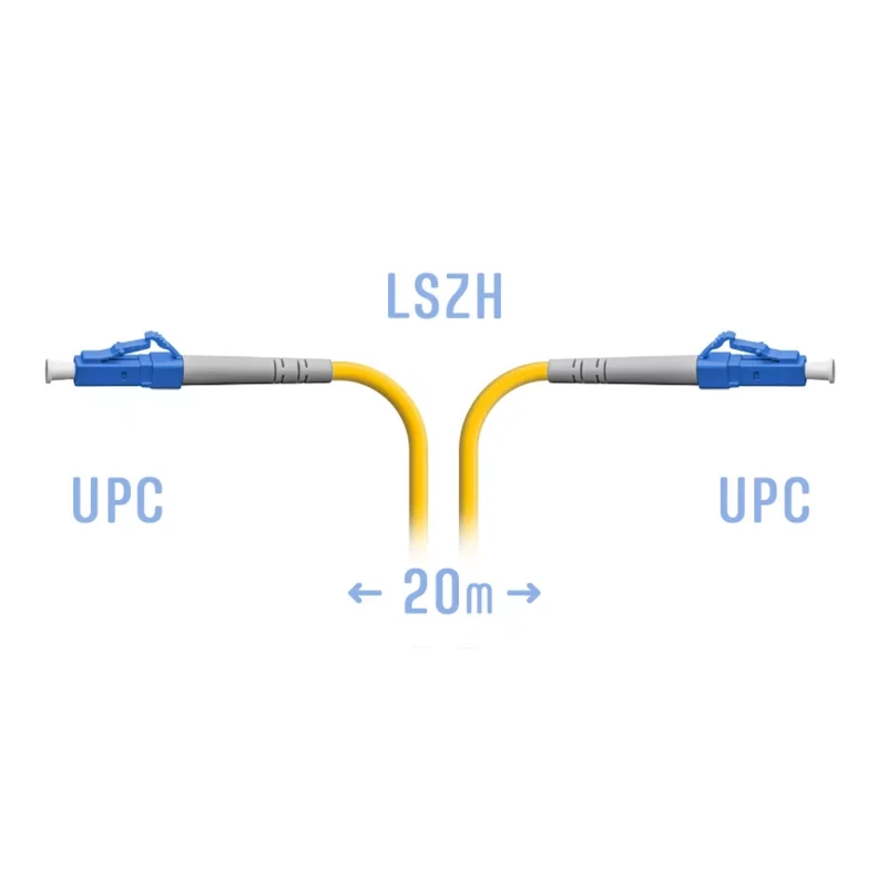 Патчкорд оптический LC/UPC SM, 20 м