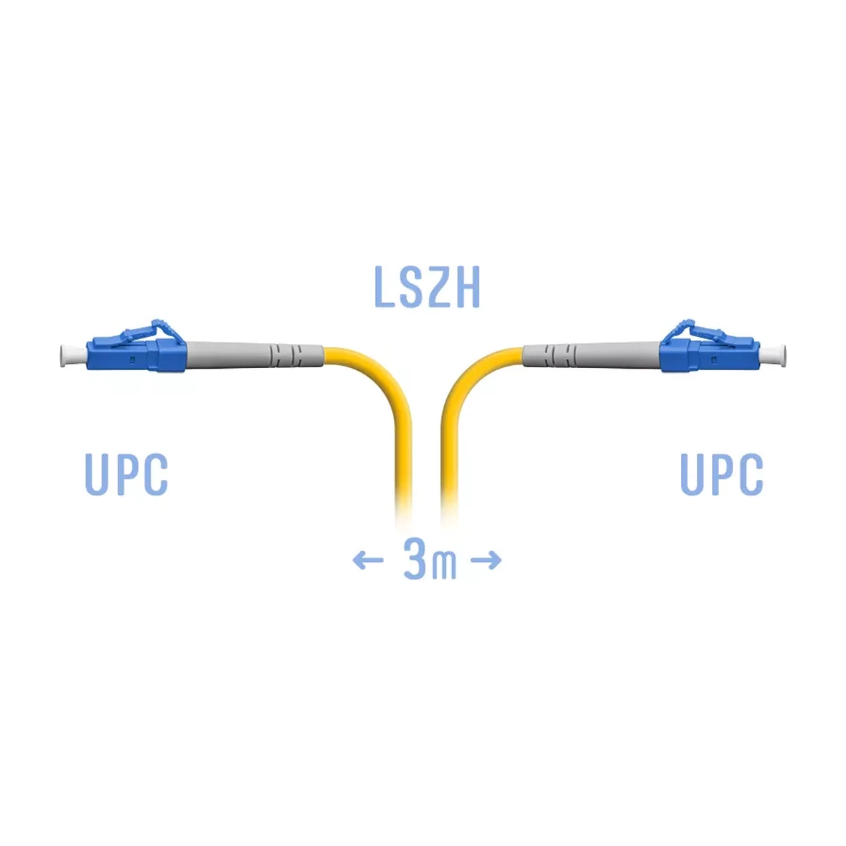 Патчкорд оптический LC/UPC SM, 3 м