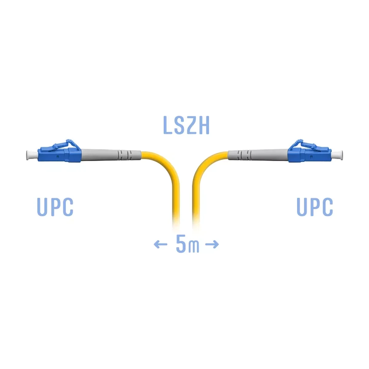 Патчкорд оптический LC/UPC SM, 5 м