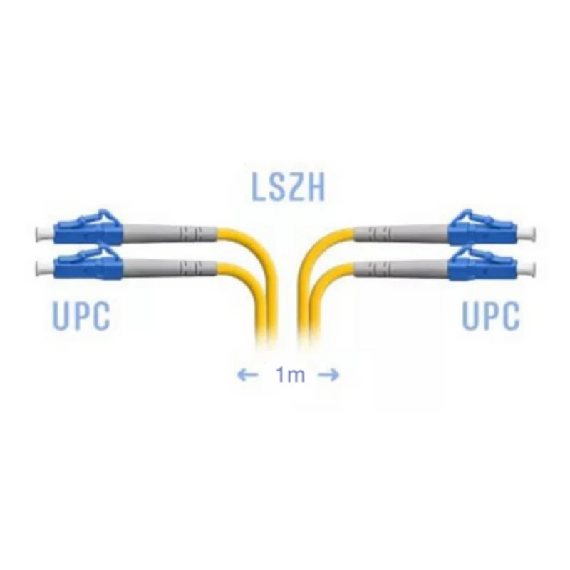 Патчкорд оптический LC/UPC SM Duplex, 1 м