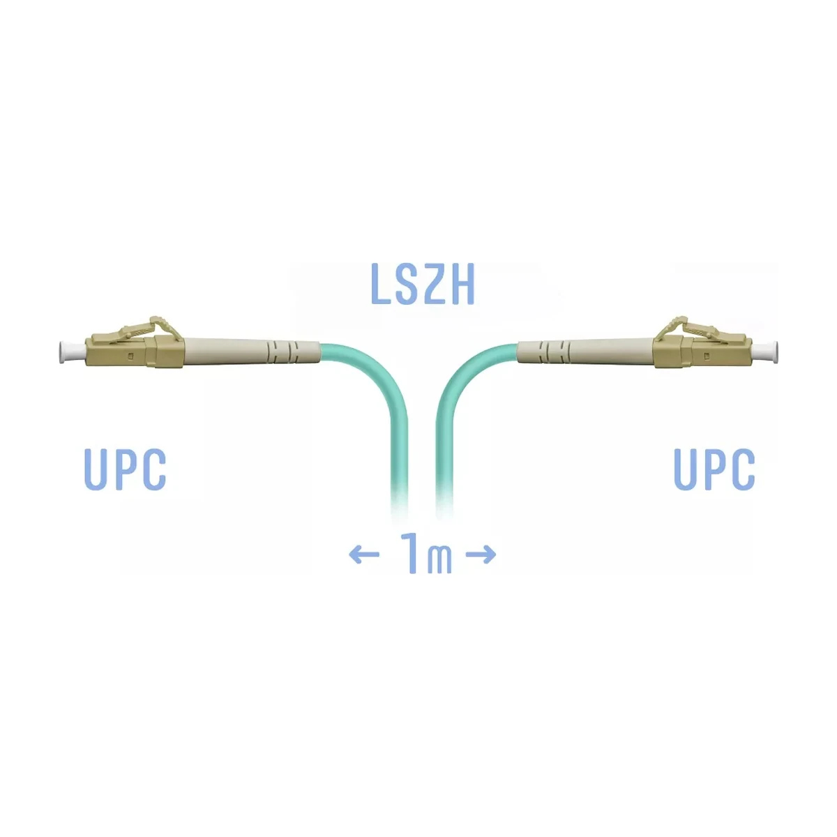 Патчкорд оптический LC/UPC MM OM3, 1 м