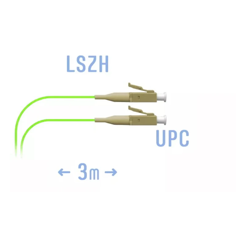 Шнур монтажный оптический LC/UPC-LC/UPC MM OM3, 3 метра