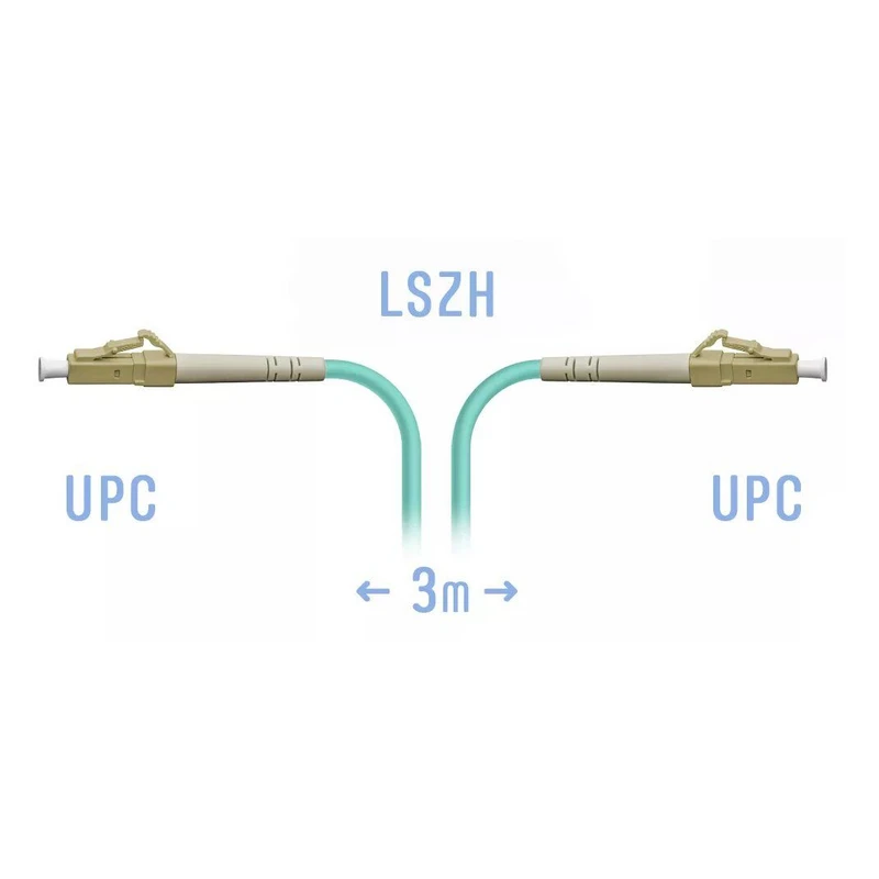 Патчкорд оптический LC/UPC MM OM3, 3 м