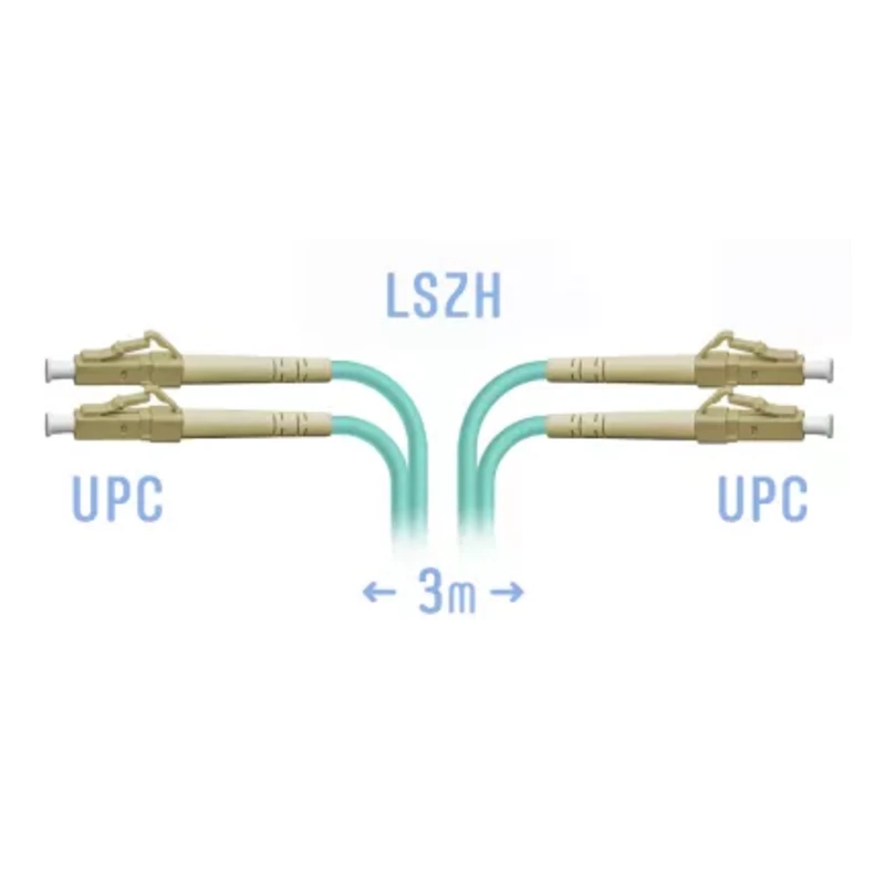 Патчкорд оптический LC/UPC MM OM3 Duplex, 3 м