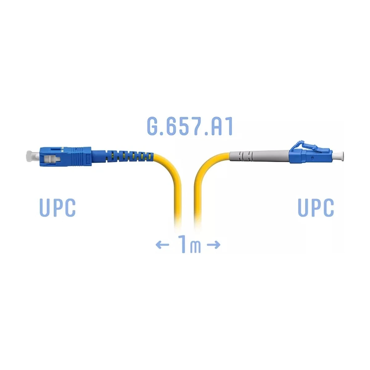 Патчкорд оптический LC/UPC-SC/UPC SM, 1 м