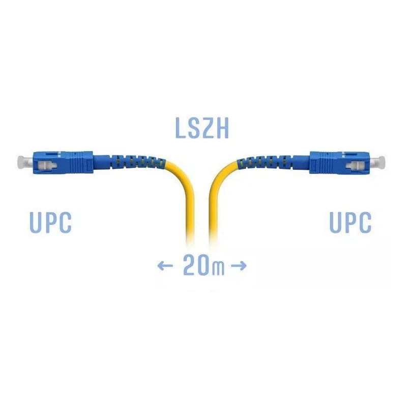 Патчкорд оптический LC/UPC-SC/UPC SM, 20 м