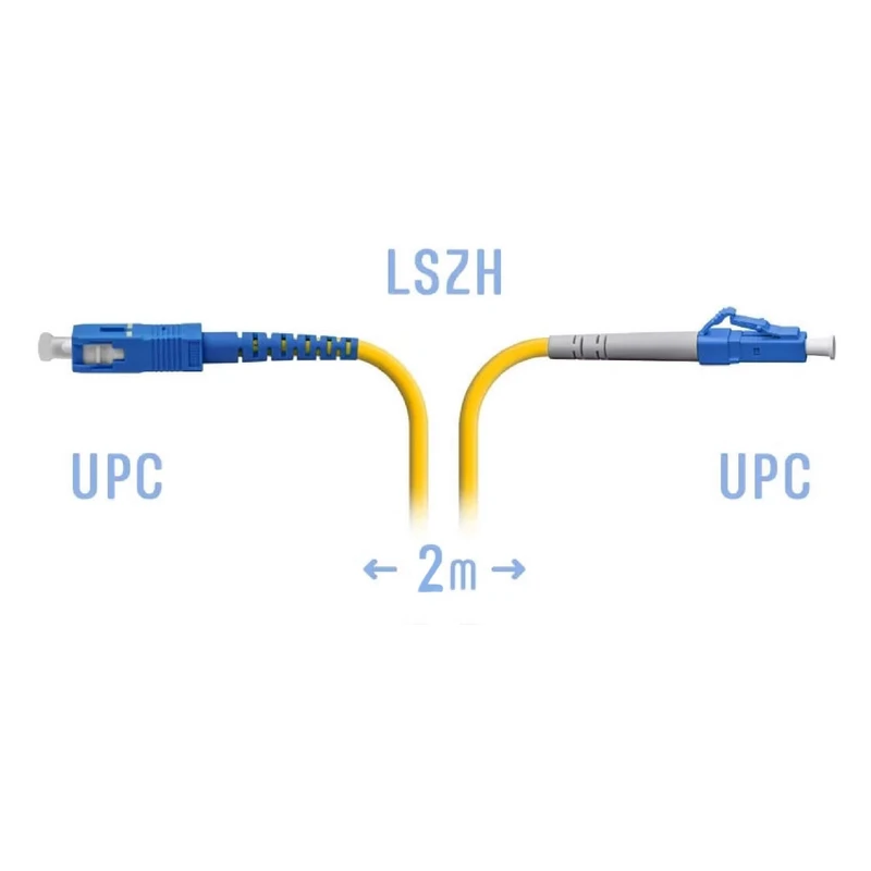 Патчкорд оптический LC/UPC-SC/UPC SM, 2 м