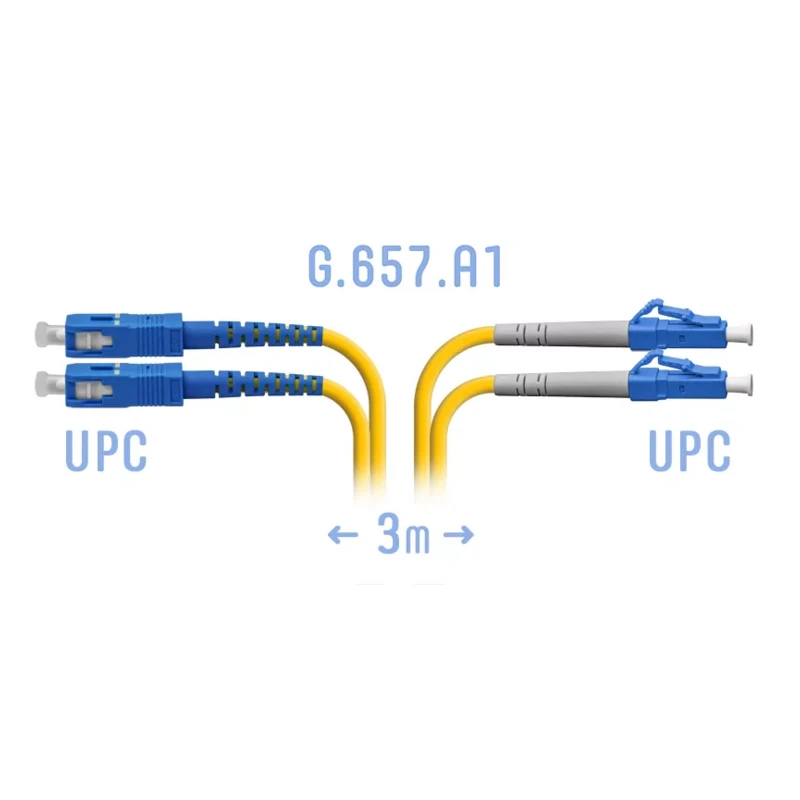 Патчкорд оптический LC/UPC-SC/UPC SM Duplex, 3 м