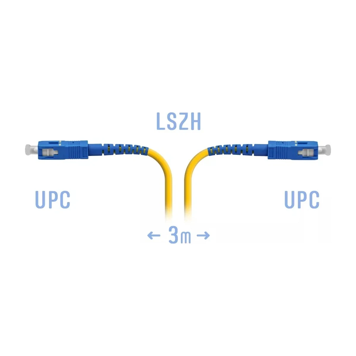Патчкорд оптический SC/UPC SM, 3 м
