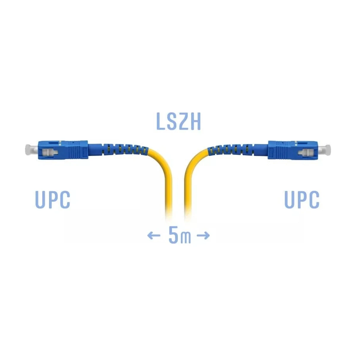 Патчкорд оптический SC/UPC SM, 5 м