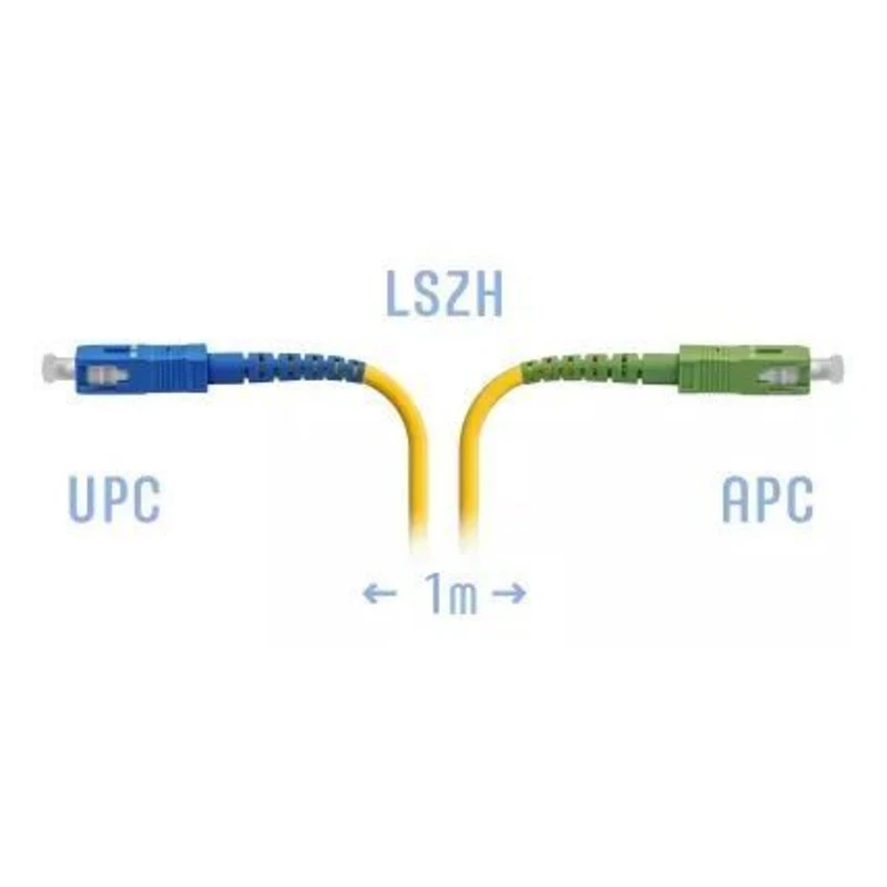 Патчкорд оптический SC/UPC-SC/APC SM, 1 м