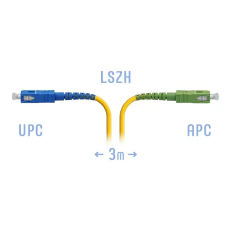 Патчкорд оптический SC/UPC-SC/APC SM, 3 м