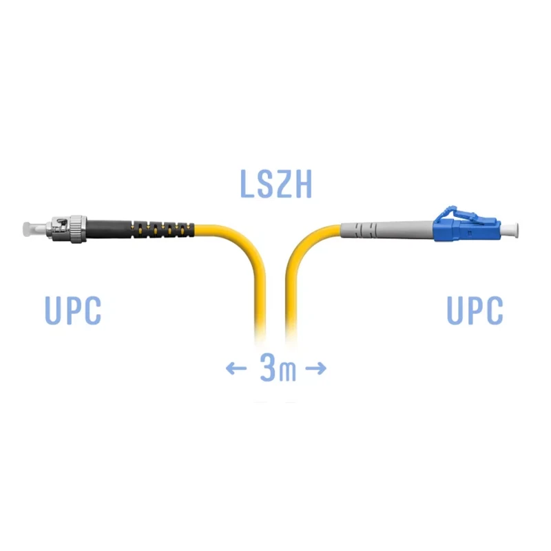 Патчкорд оптический ST/UPC SM, 3 м