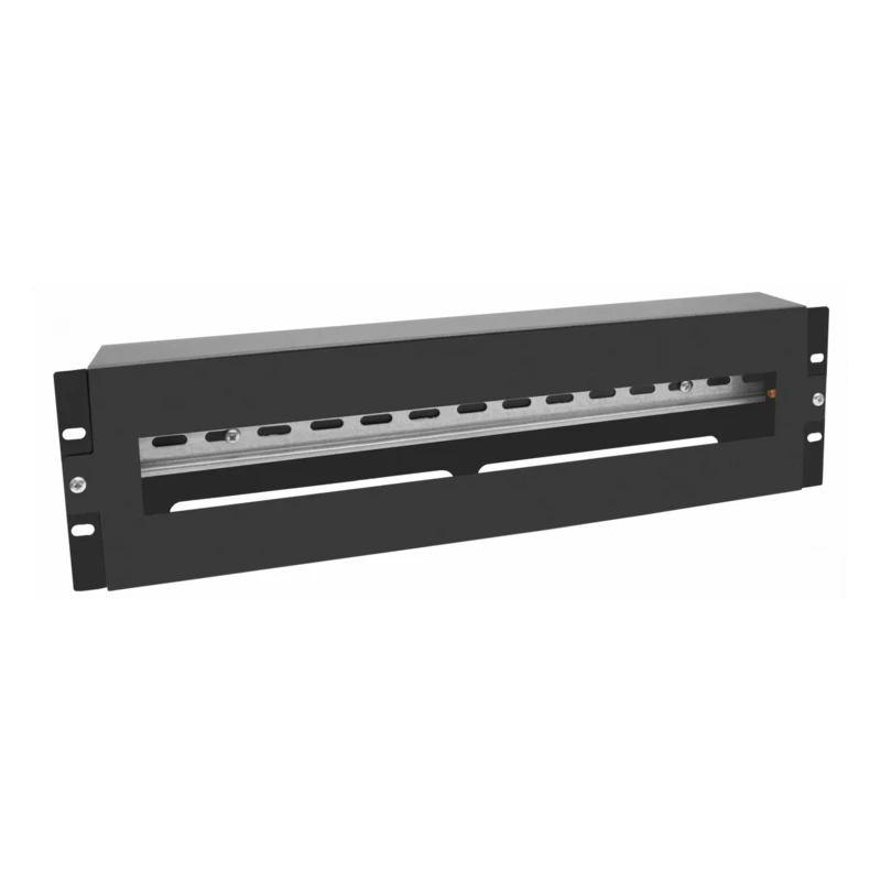 DIN raylı 19" panel 3U Pixietech, siyah