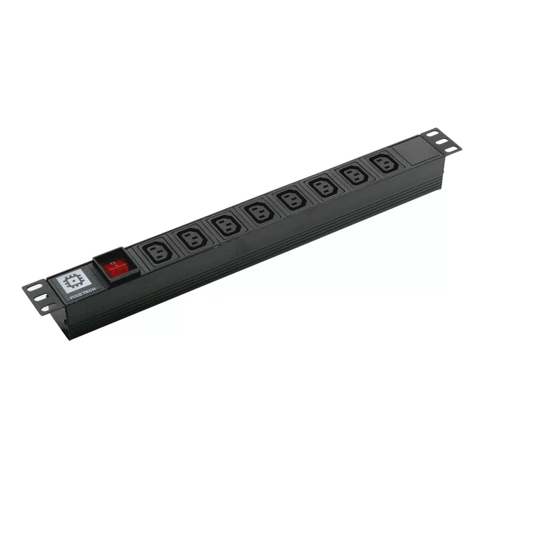 Блок электрических розеток Pixietech на 8 гнезд IEC320 C13, без шнура питания с вилкой C14