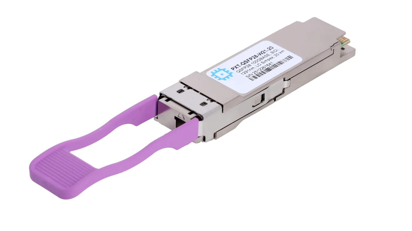 Модуль, QSFP28 100GBASE, BiDi, 1291нм, LC Simpex, дальность до 20 км