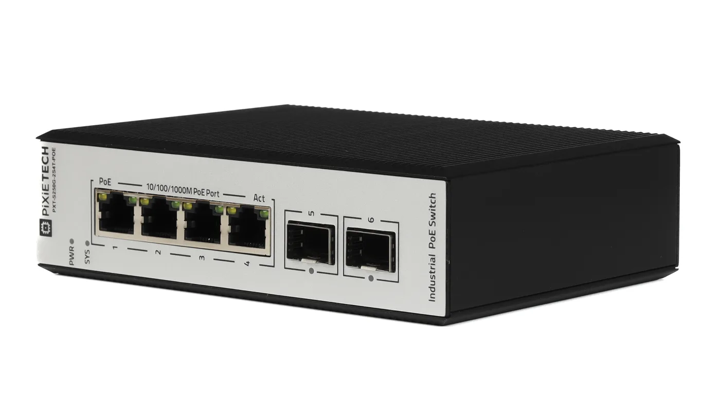 Управляемый промышленный POE коммутатор L2 PXT-S250G-2S4T-POE — фото 3