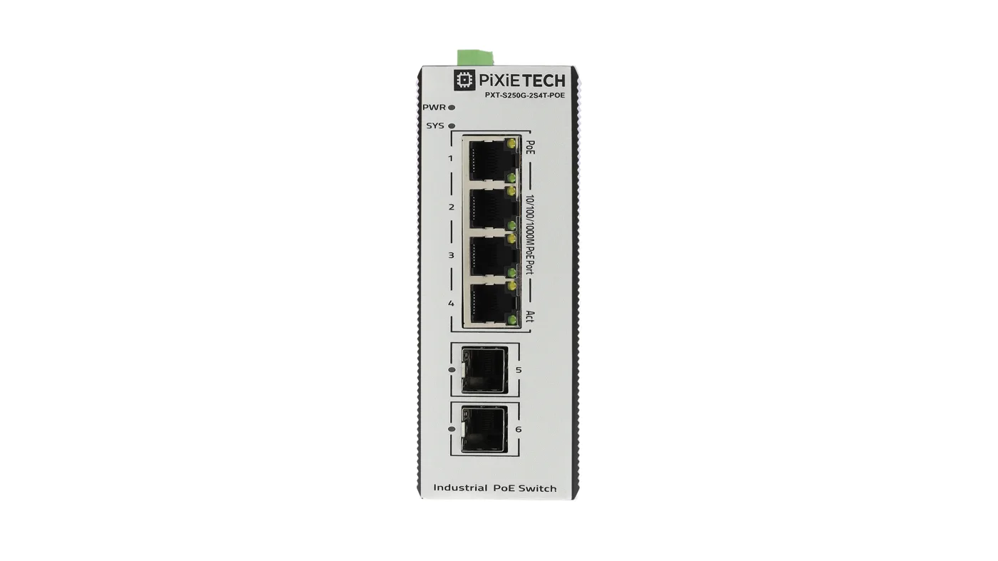 Управляемый промышленный POE коммутатор L2 PXT-S250G-2S4T-POE — фото 5