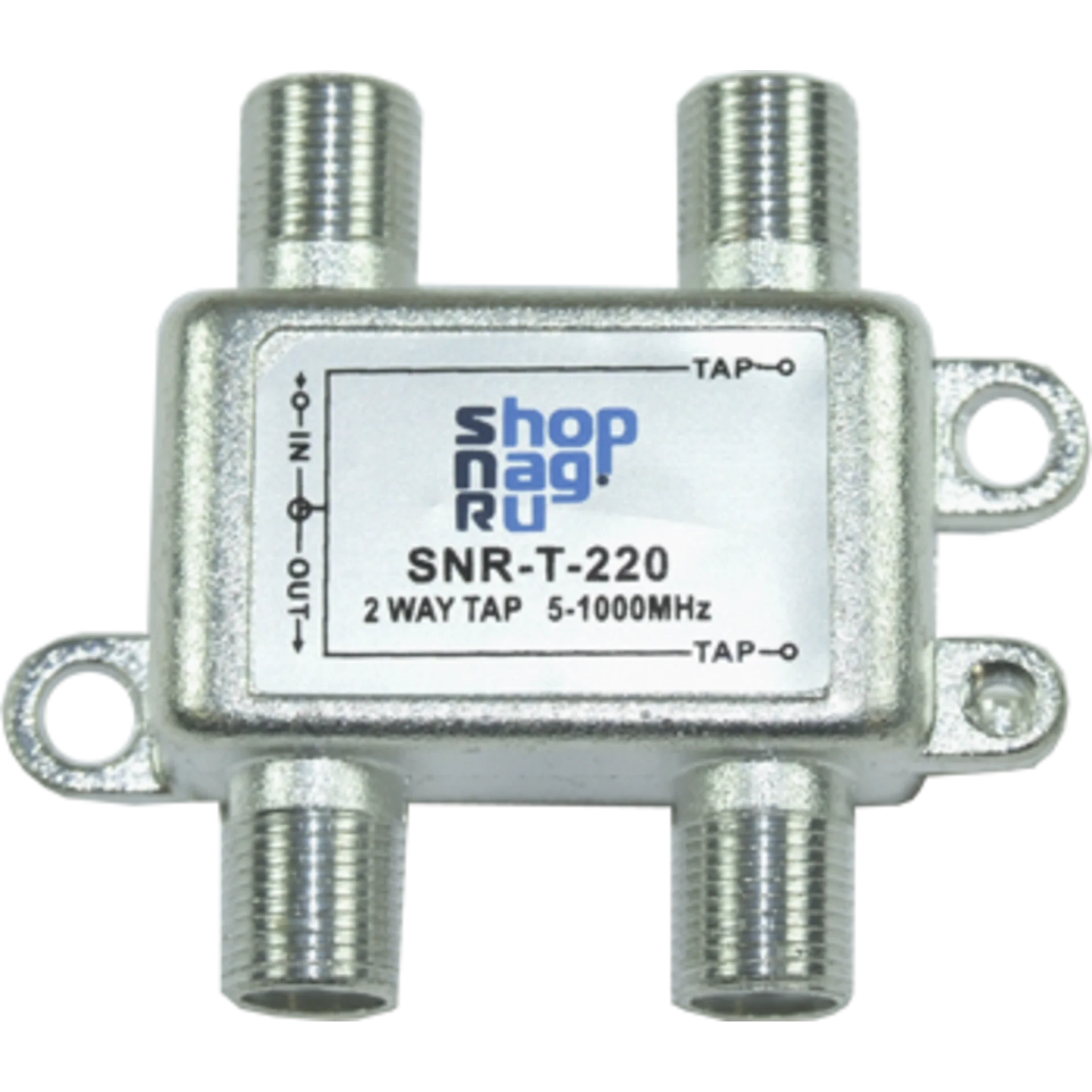 Ответвитель абонентский SNR-T-214 на 2 отвода, затухание IN-TAP 14dB
