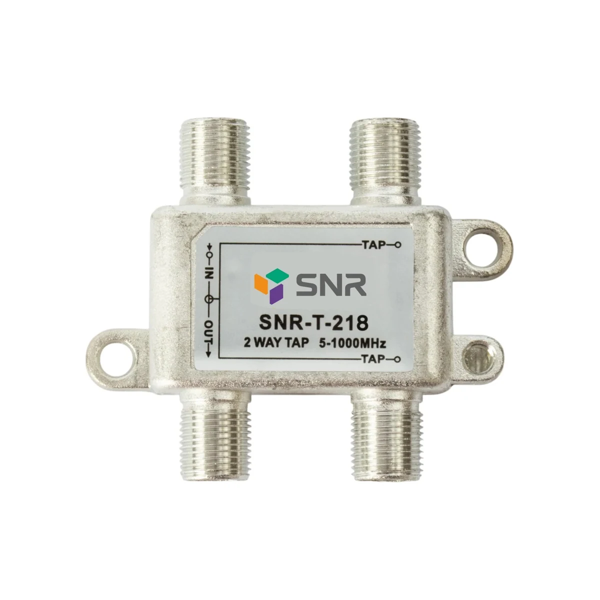 Ответвитель абонентский SNR-T-218 на 2 отвода, затухание IN-TAP 18dB