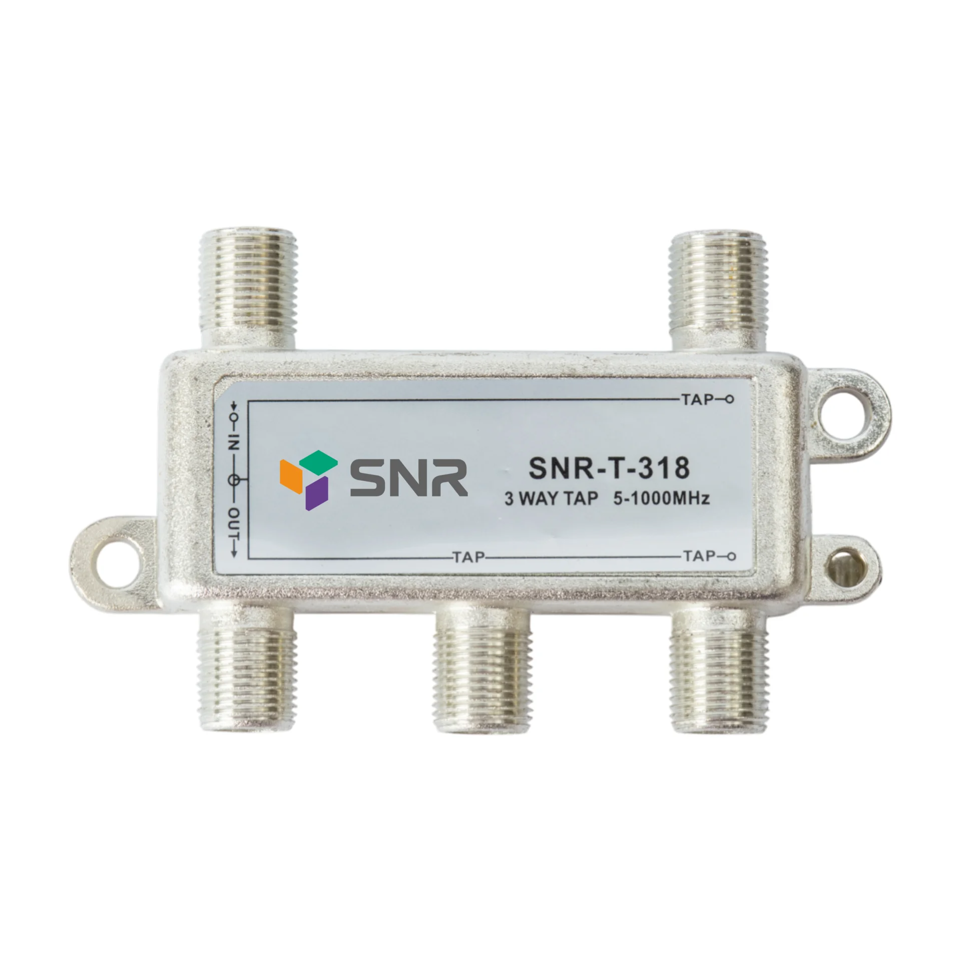 Ответвитель абонентский SNR-T-318 на 3 отвода, затухание IN-TAP 18dB