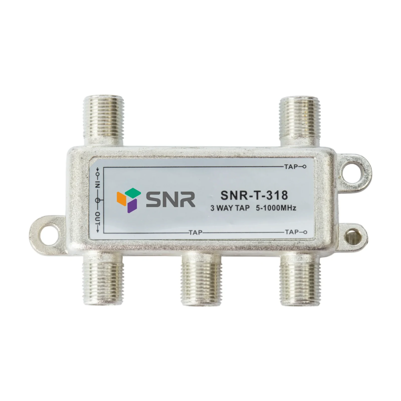 Ответвитель абонентский SNR-T-318 на 3 отвода, затухание IN-TAP 18dB