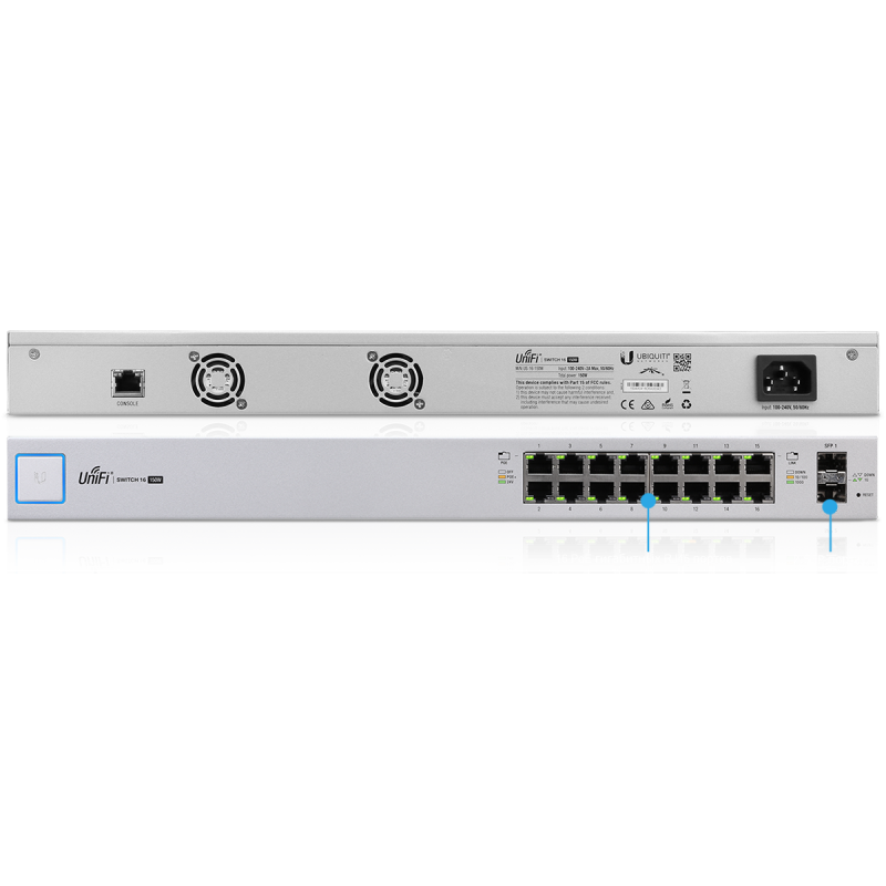 Коммутатор Ubiquiti UniFi Switch PoE US-16-150W