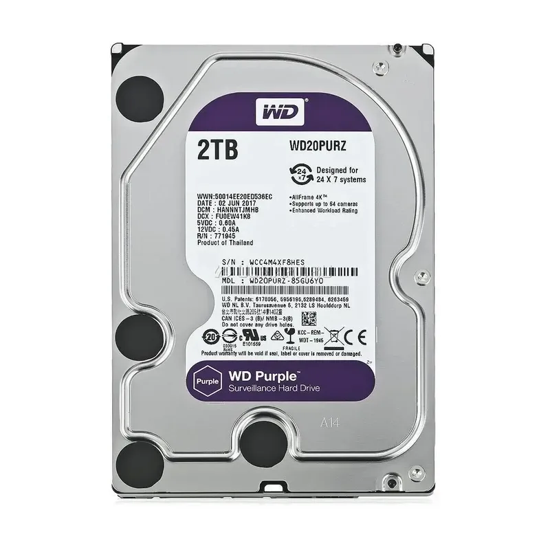 Жёсткий диск (HDD) DS WD20PURX-78 (Original) HDD-2tb