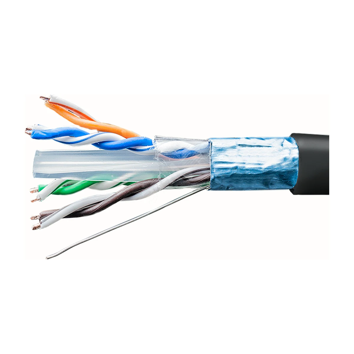 Кабель FTP, 4 пары Cat.6, внешний, экранированный