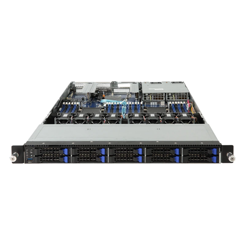 Sunucu Gigabyte R181-2A0, 1U, 2 adet Intel Xeon Platinum 8259CL işlemci, 512GB DDR4, 2 SSD 800GB