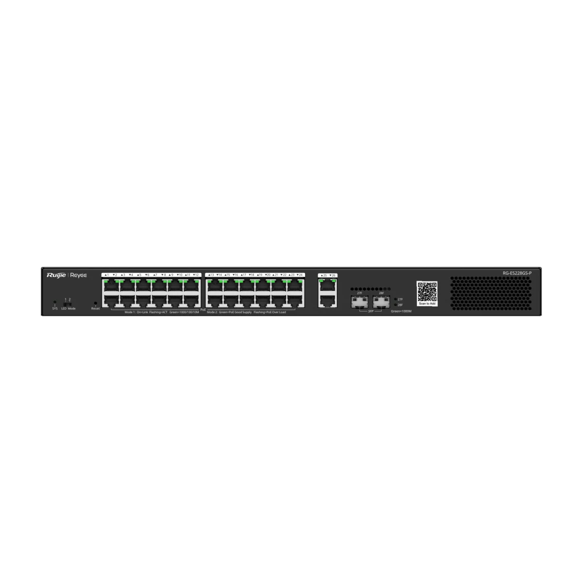 Коммутатор L2 Ruijie RG-ES228GS-P