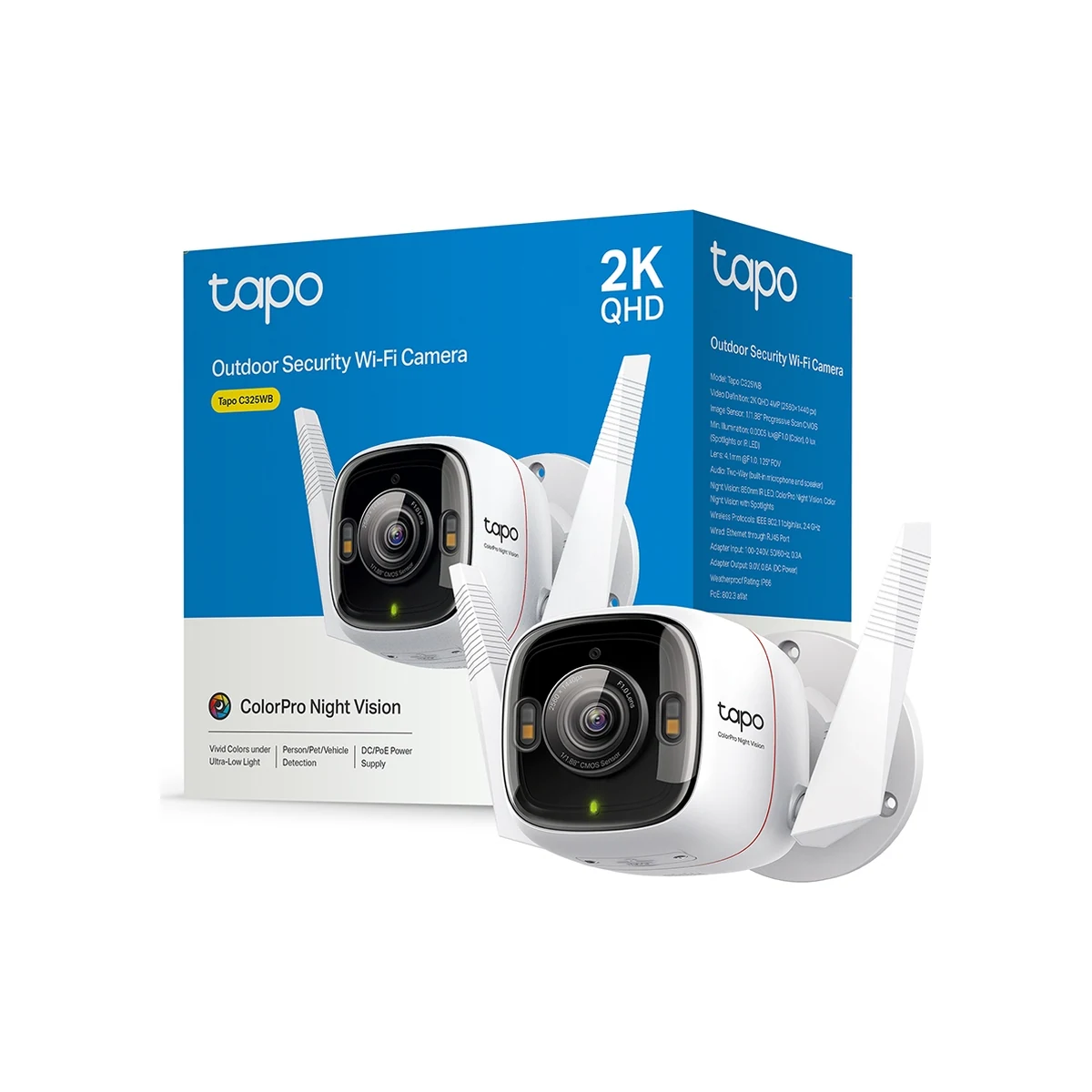 Наружная Wi-Fi камера Tapo C325WB (ColorPro, 2K) — фото 3