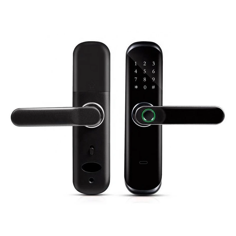 Дверной Wi-Fi замок с поддержкой отпечатка, кода, карты Tuya Smart