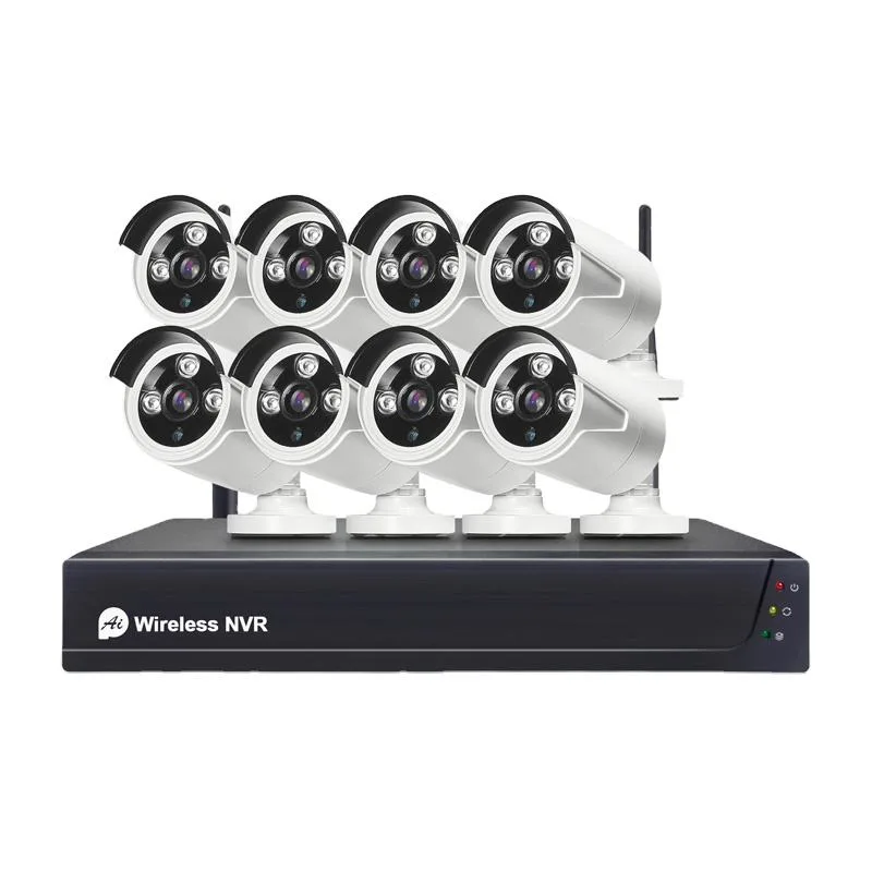 NVR + 8 водонепроницаемых FullHD Wi-Fi камеры Tuya Smart