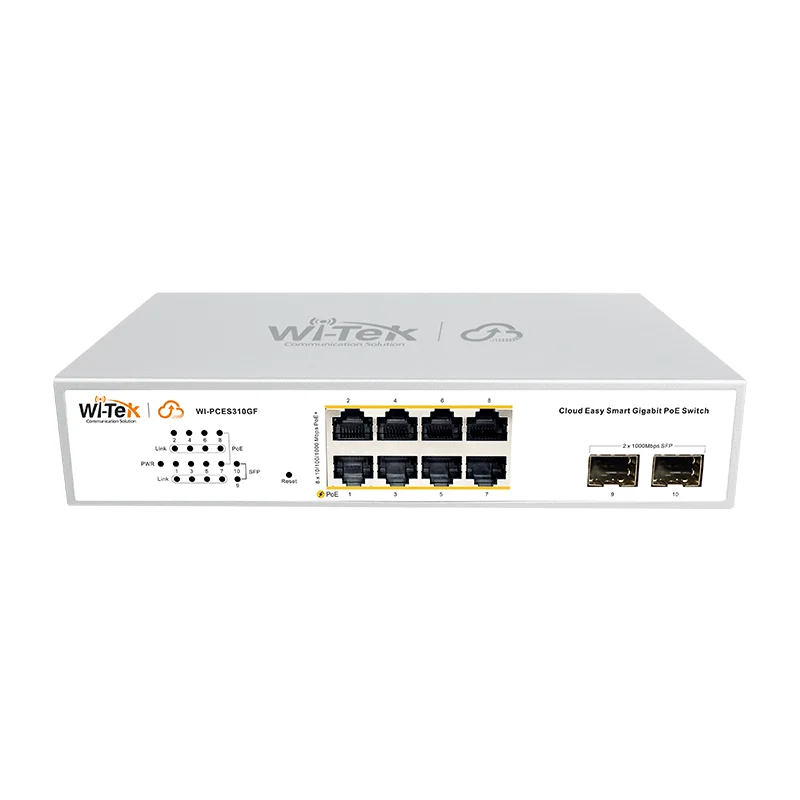 PoE-коммутатор Wi-Tek WI-PCES310GF V2 Cloud Poe 8 Gb+2 SFP