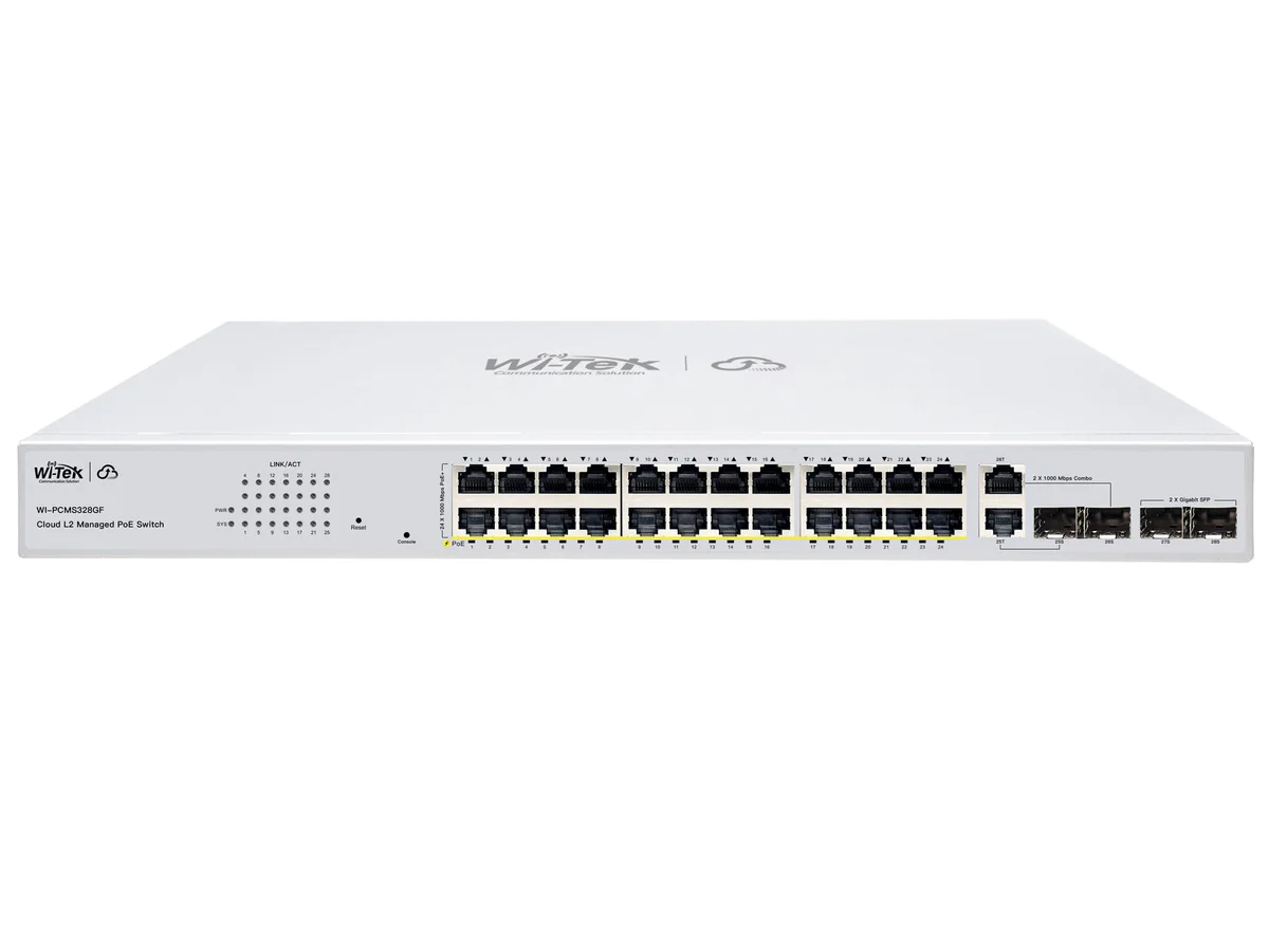 PoE-коммутатор Wi-Tek WI-PCMS328GF V2 Poe 24+2+4SFP