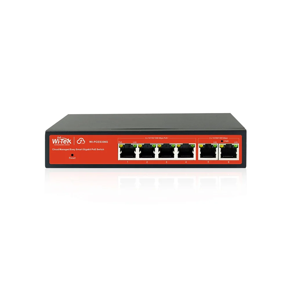 PoE оптический коммутатор Wi-Tek WK-PCES306-1A1B-H