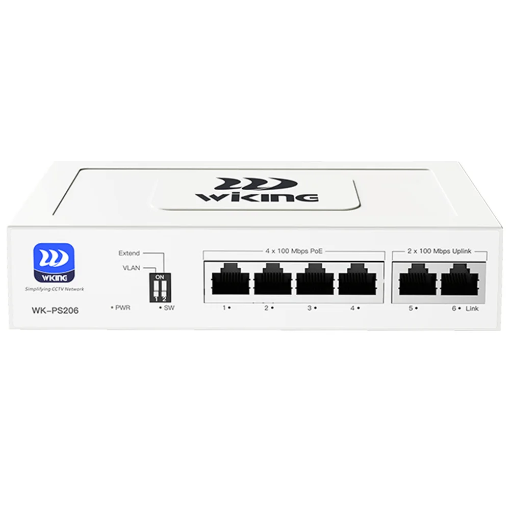 PoE-коммутатор Wi-Tek WK-PS206 Poe 4+2 MB