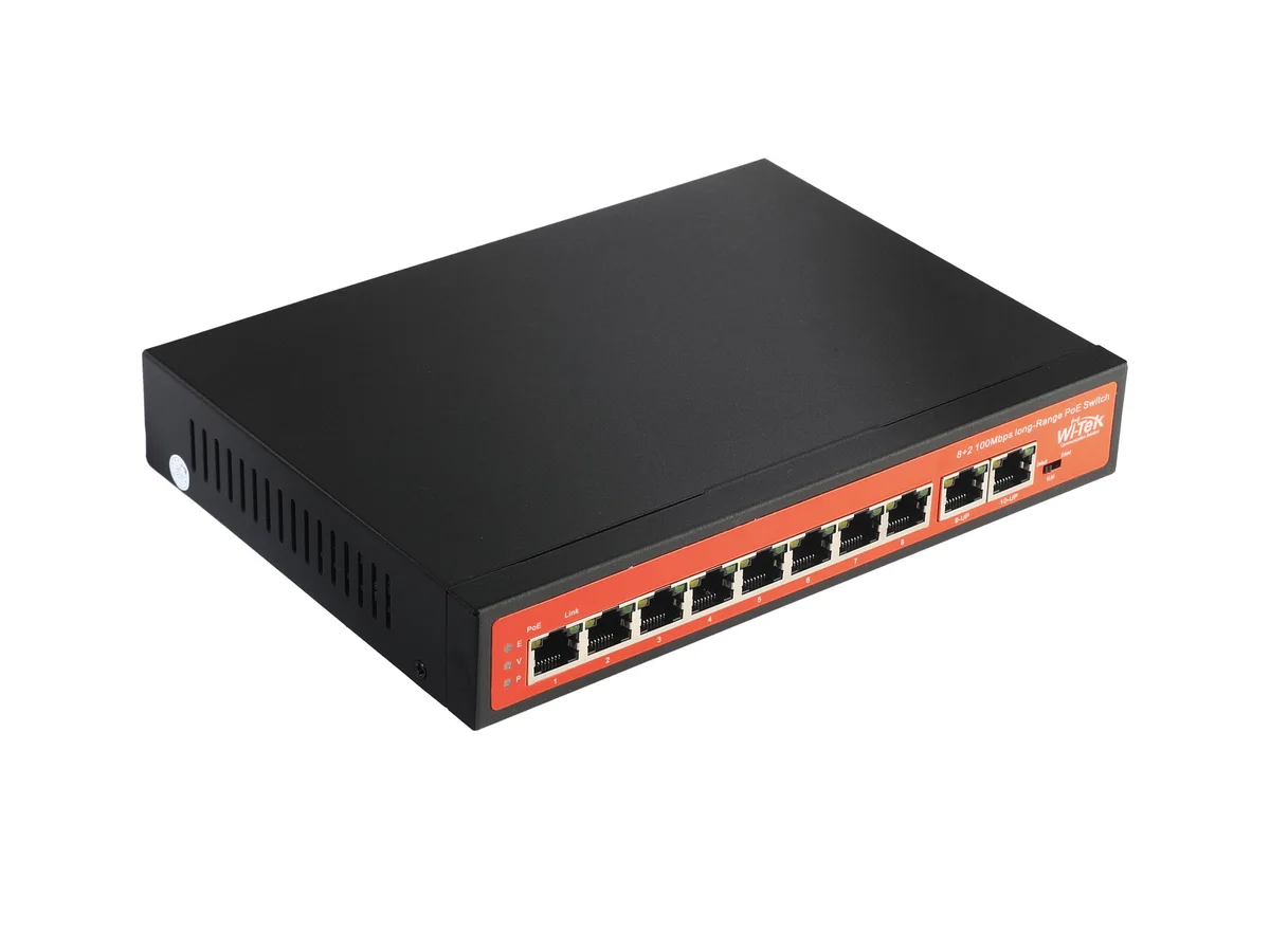 PoE-коммутатор Wi-Tek WK-PS210 Poe 8+2 MB